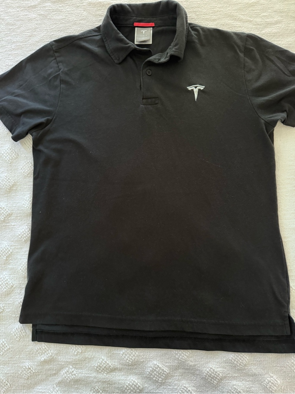 Tesla Motor Polo Shirt Men M Black Embroidered Logo Short Sleeve
N1